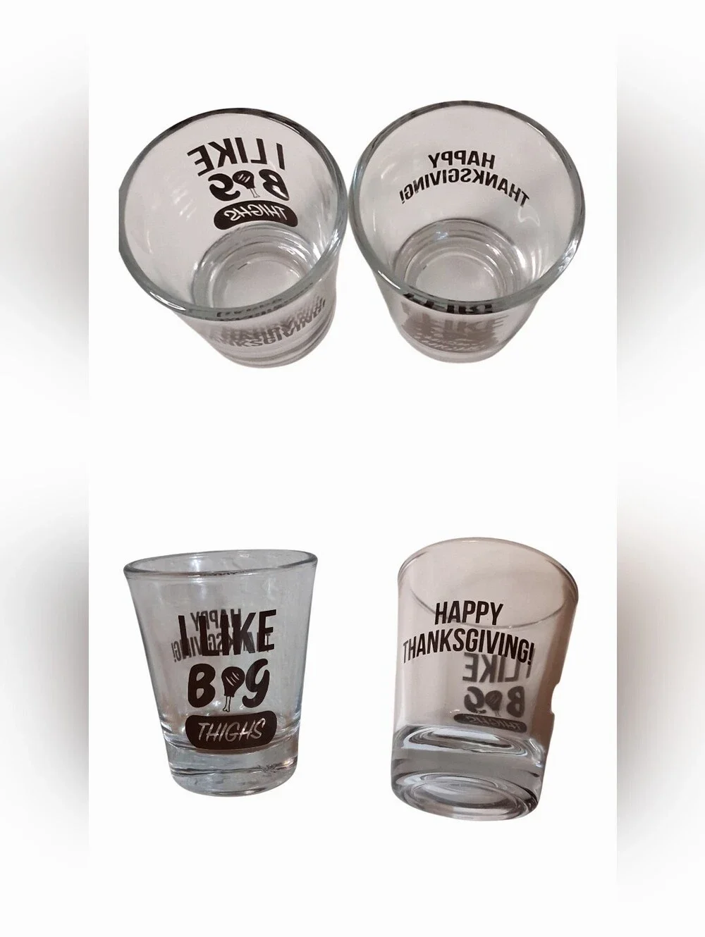 NWT Thanksgiving “I Like Big Thighs” Shot Glass | Set of 12 | Party Glasses